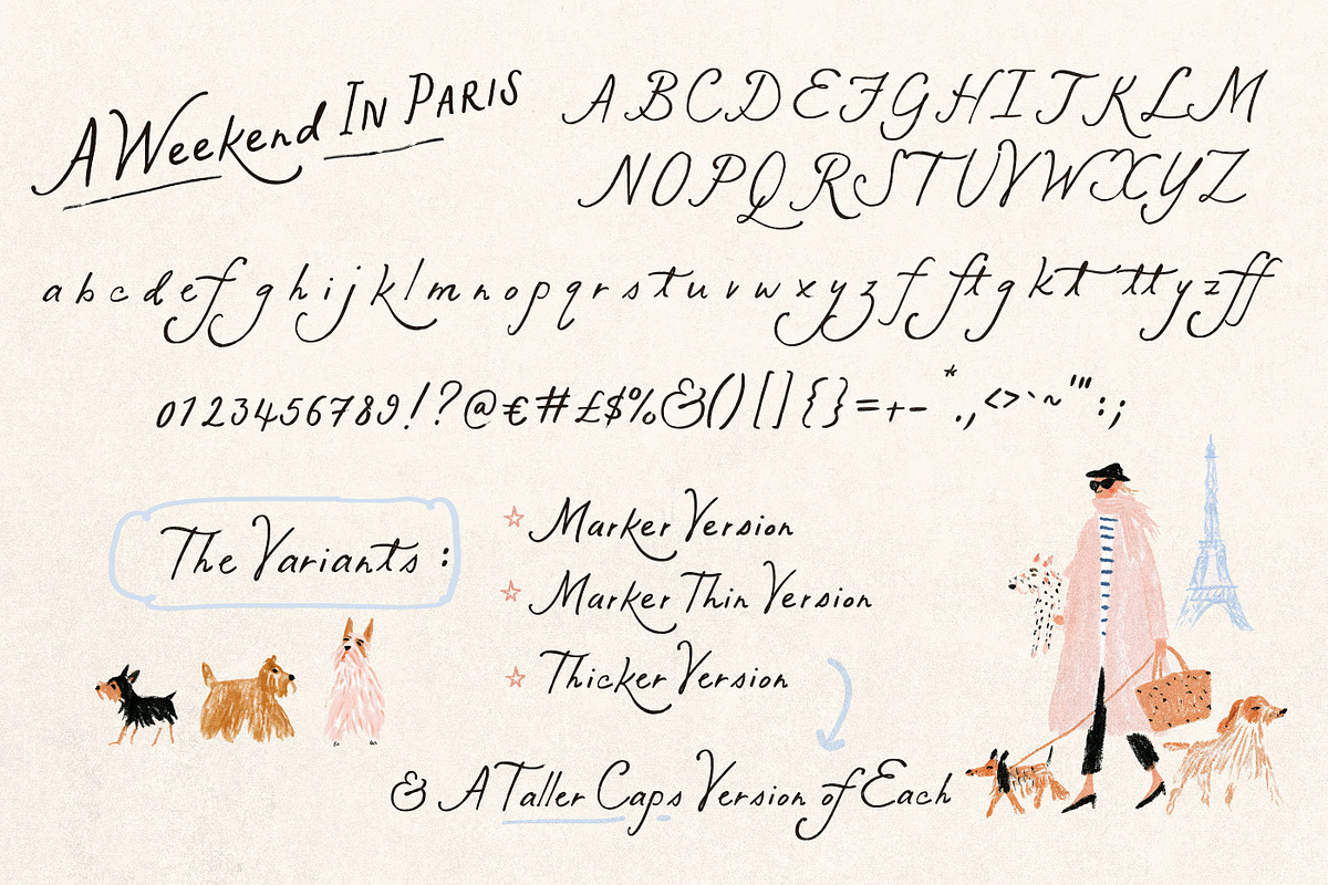 Weekend In Paris Font Duo, a Handwritten Font by Nicky Laatz (Photo 12 of 22)