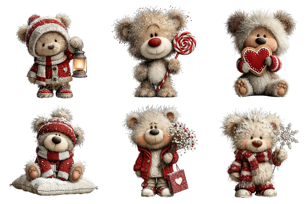 Whimsical Christmas Teddy Bear, an Illustration by Dream Creation (Photo 4 of 8)
