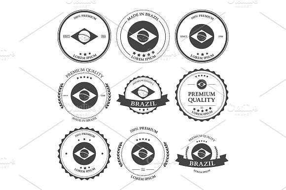 Made In Brazil Seals Badges