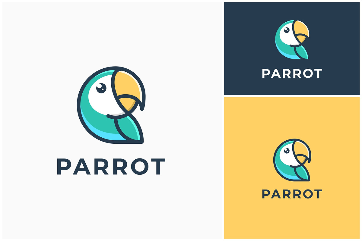 Parrot Bird Mascot Cartoon Logo, a Branding & Logo Template by ika trisiana