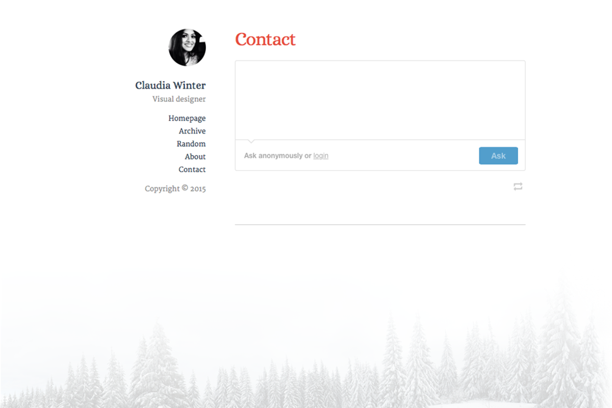 Winter Tumblr Theme, a Websites & App Template by Vietism (Photo 4 of 4)