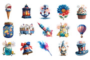 4th of July Clipart, a Seasonal Illustration by Designking (Thumbnail 2 of 5)