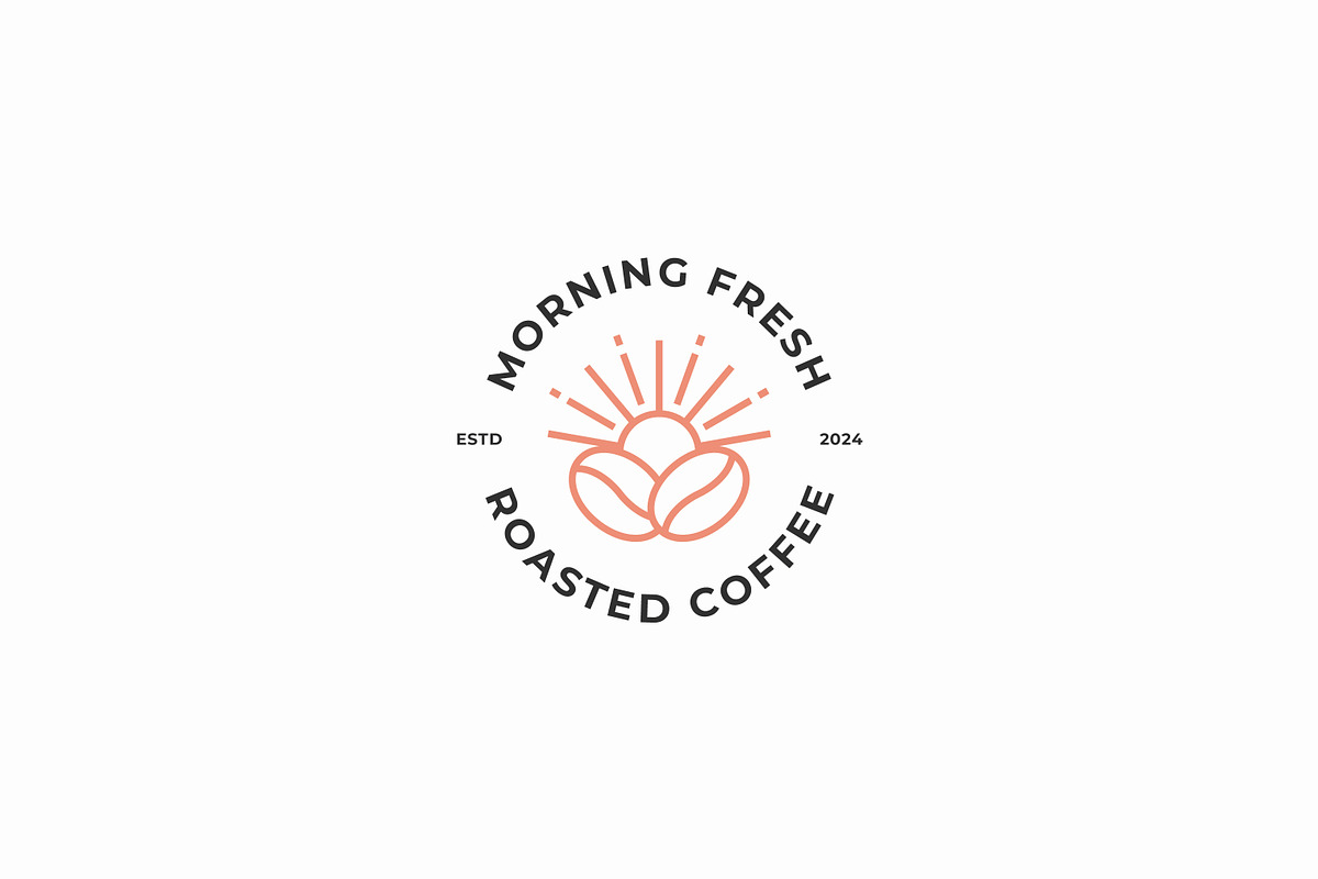 Roasted Bean Coffee Morning Logo, a Branding & Logo Template by Signatoro (Photo 1 of 2)