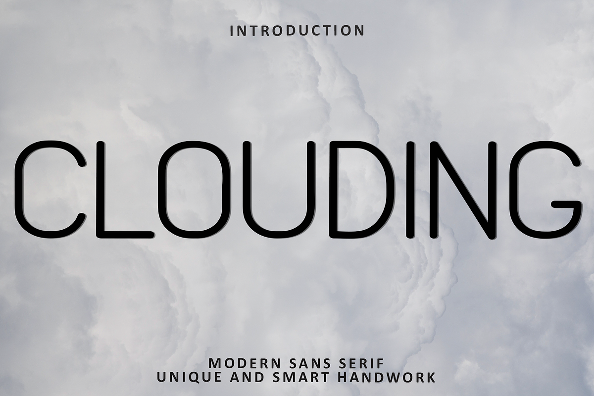 Clouding, a Sans Serif Font by FreshTypeINK (Photo 1 of 8)