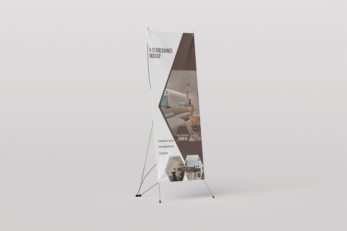 X-Stand Banner Mockup, an Advertising Mockup by Afif_studio (Photo 4 of 9)