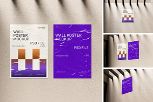 Wall Poster Mockup, an Advertising Mockup by xavier_studio