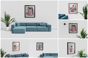 Clean Frame Photo Mockup, a Print Template by Indah