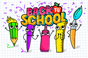 Back To School banner set