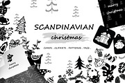 Scandinavian Christmas Elements, an Animal Illustration by Pixavics (Thumbnail 1 of 5)
