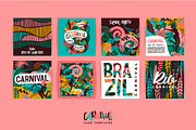 Brazil carnival. Vector collection., a Card Template by Nadia Grapes (Thumbnail 4 of 6)