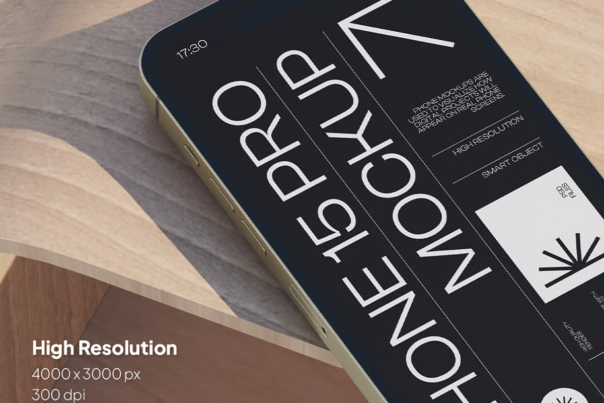iPhone 15 Mockup - Front View, an iPhone Mockup by graphicsauce (Photo 4 of 4)