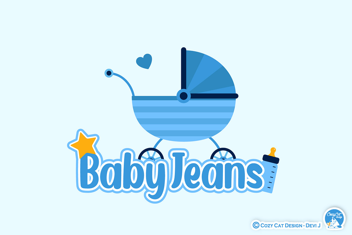 Baby Jeans Digital Clip Art, a Healthcare Illustration by Cozy Cat Design (Photo 3 of 4)