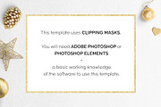 Christmas Card Photoshop Template, a Card Template by Nifty Template Studio (Thumbnail 11 of 12)