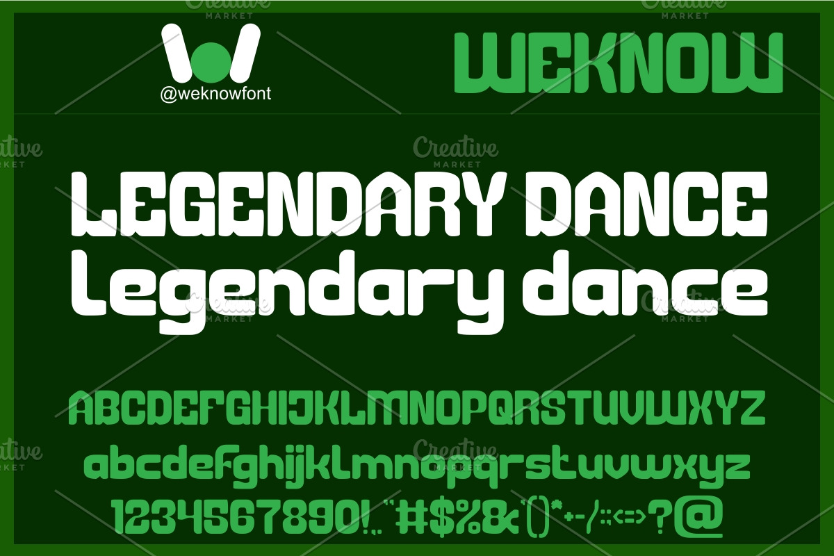 Legendary Dance, a Sans Serif Font by weknow (Photo 1 of 8)