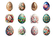 Easter eggs clipart bundle, an Illustration by SinaCreation (Thumbnail 2 of 11)