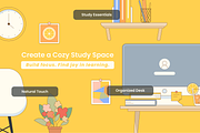Cozy Home Workspace – Computer Desk, an Object Illustration by murmur Design (Thumbnail 4 of 4)