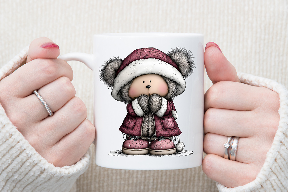 Sweet Christmas Teddy Bear Clipart, an Animal Illustration by Sublimation Artist (Photo 5 of 6)