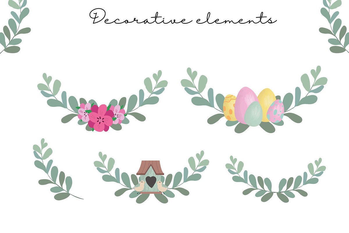 Easter cute bunny clipart, an Animal Illustration by SleptArt (Photo 5 of 8)