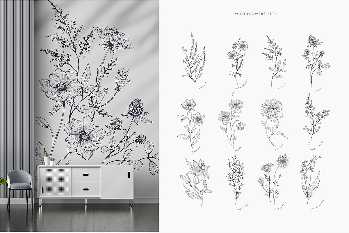 Wildflowers collection, a Decorative Illustration by Merfin (Photo 3 of 11)