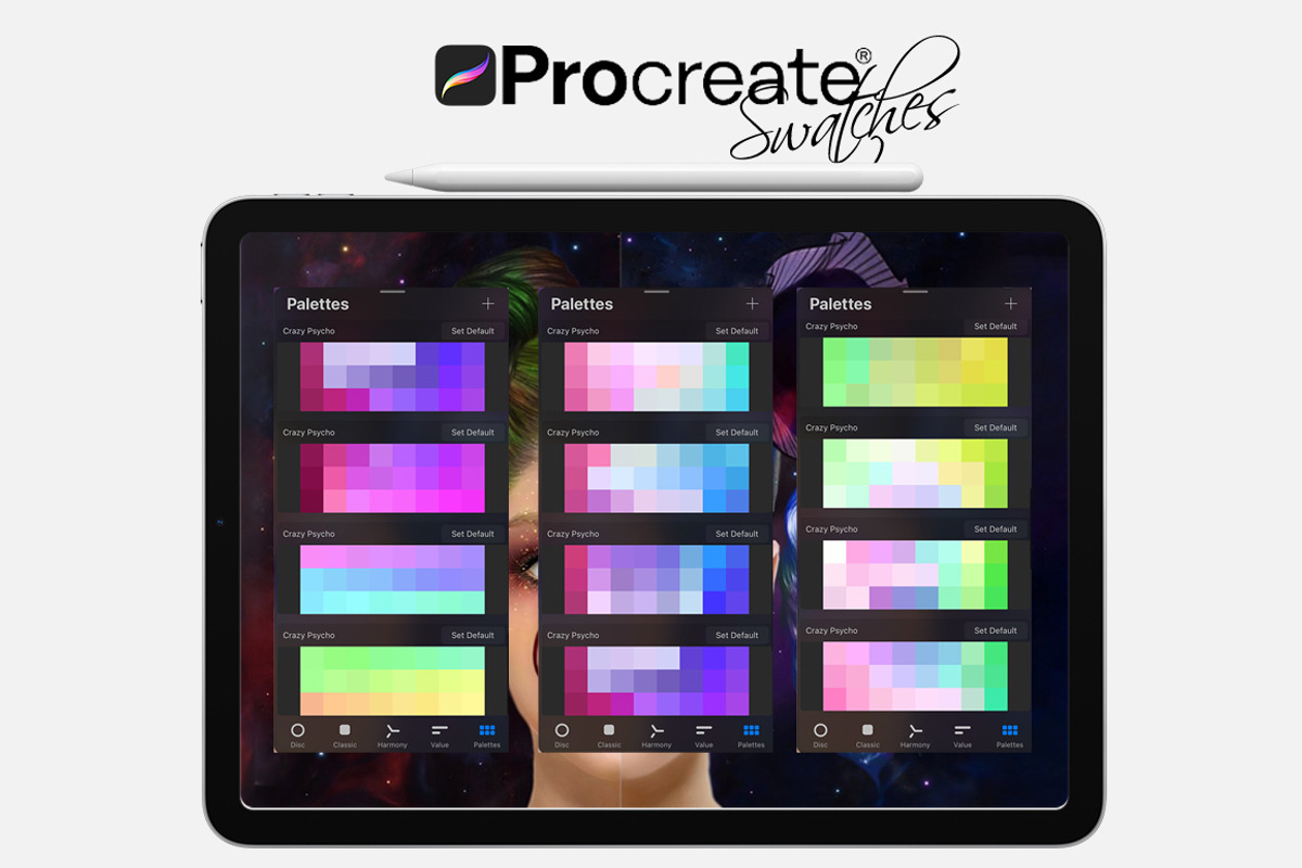 Crazy Psycho Swatches for Procreate, a Palette Add-On by FaeryDesign (Photo 4 of 4)