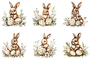 Watercolor Easter Animals Clipart, an Illustration by Designking (Thumbnail 3 of 5)