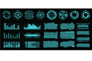 Sci-fi FUI Futuristic Element in HUD, a Technology Illustration by ZinetroN (Thumbnail 5 of 10)