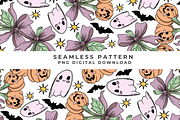 Cute Halloween Seamless Pattern, an Illustration by Anca Digital Vibe (Thumbnail 1 of 5)