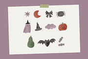 Happy Halloween Watercolor Clipart, a Decorative Illustration by Cute And Wild (Thumbnail 6 of 6)