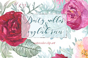 Dusty miller & english roses, an Illustration by LABFcreations (Thumbnail 1 of 8)