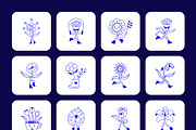95 Flower Doodles Hand-drawn Icons, an Outline Icon by Prosymbols (Thumbnail 10 of 11)