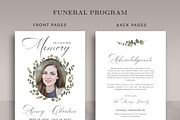 Funeral/ Memorial Program Card FP007, a Flyer Template by Draca Design Co (Thumbnail 2 of 3)