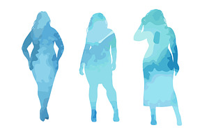 Silhouettes of girls in evening, a Person Illustration by Nenahliadava Design