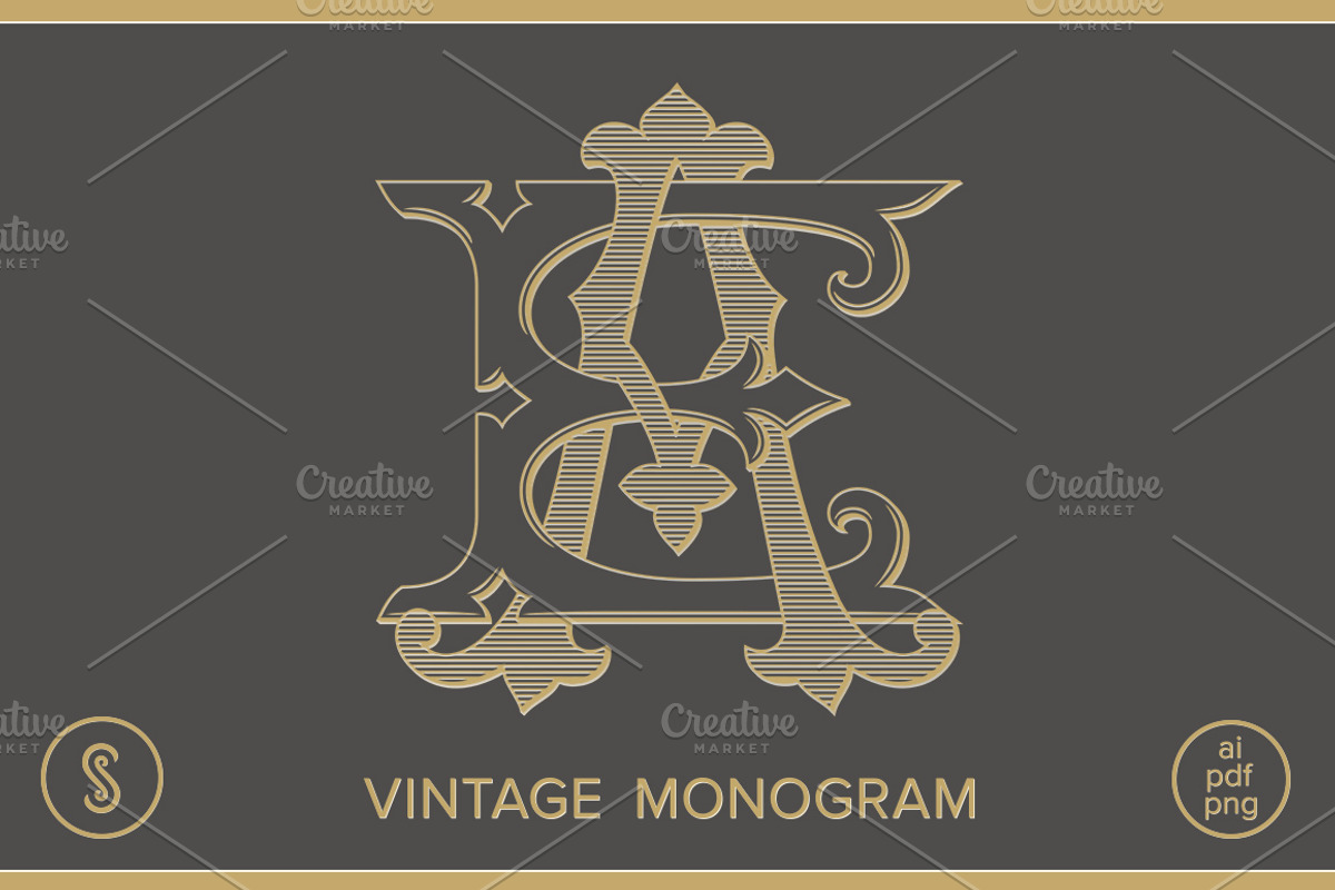AE Monogram EA Monogram, an Illustration by Shuler Studio (Photo 1 of 7)
