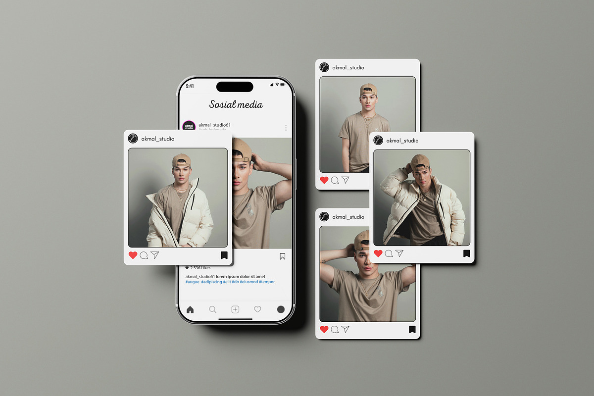 High Quality Social Media Mockup, a Product Mockup by AKMAL STUDIO (Photo 3 of 5)