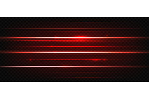 Red laser light. Glowing horizontal, an Illustration by Frogella