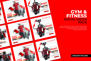 Gym and fitness banner templates