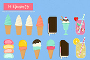 Summer Sweets Clipart & Patterns, a Food Illustration by The Audacious Brush (Thumbnail 3 of 11)