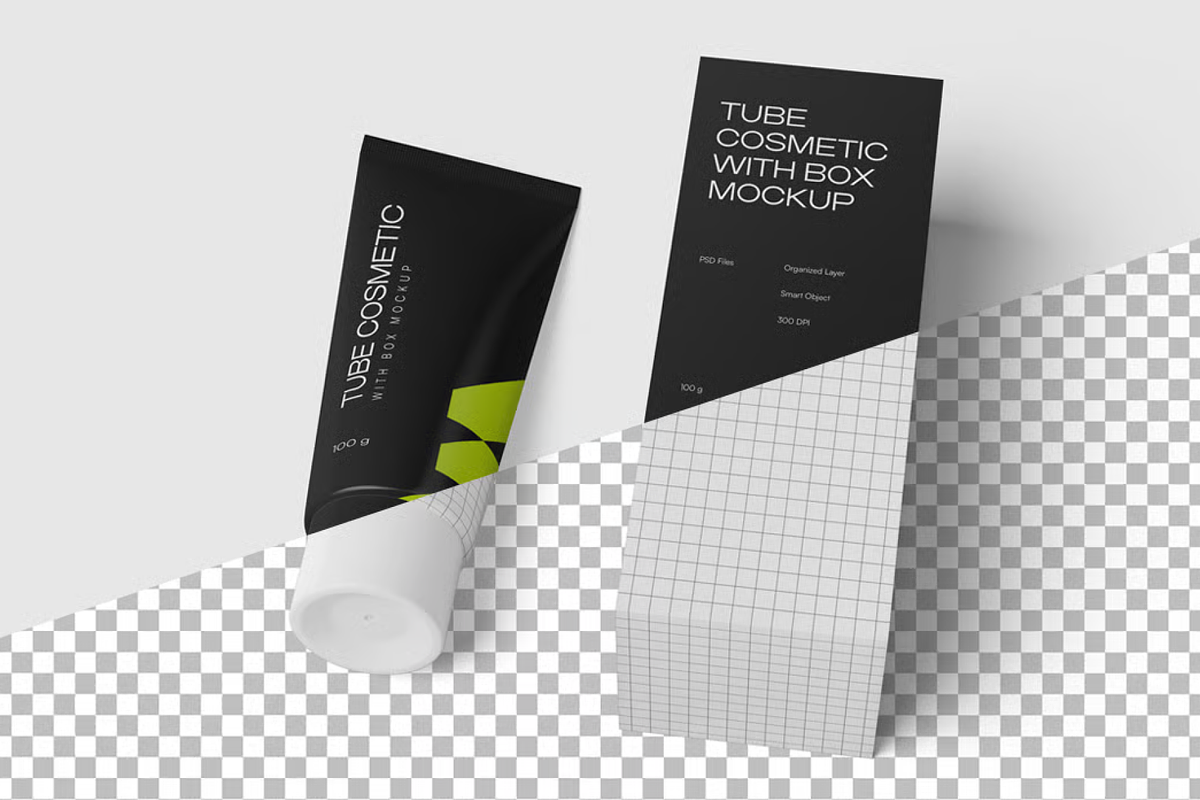 Cosmetic Tube Mockup 3 Views, a Packaging Mockup by graphicsauce (Photo 4 of 4)