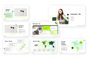 Electric Green Google Slides