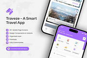 Traveze - Travel App UI Kit, an UI Kit Template by restiyathena (Thumbnail 1 of 6)