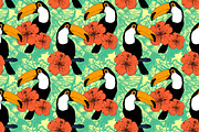 Exotic patterns with toucans, a Pattern Graphic by Julia Bilenko (Thumbnail 2 of 4)