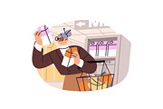 People shopping in store set, a Person Illustration by PaperTrident (Thumbnail 4 of 15)