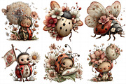 Whimsical Spring Ladybug Clipart, an Illustration by Daily.Designs (Thumbnail 4 of 8)