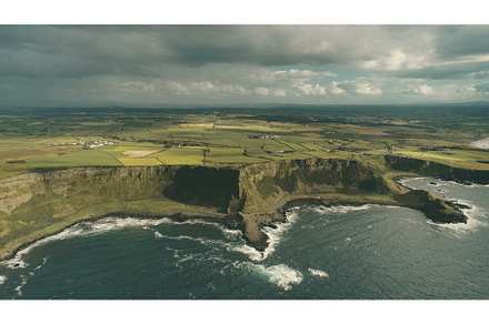Cliff ocean Ireland coast aerial, a Nature Photo by Goinyk