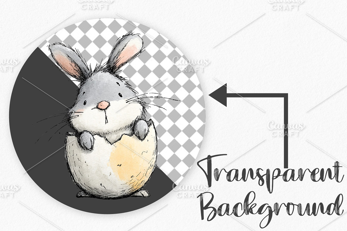 Quirky Easter Bunny Clipart Bundle, an Illustration by Canvas Craft (Photo 2 of 6)