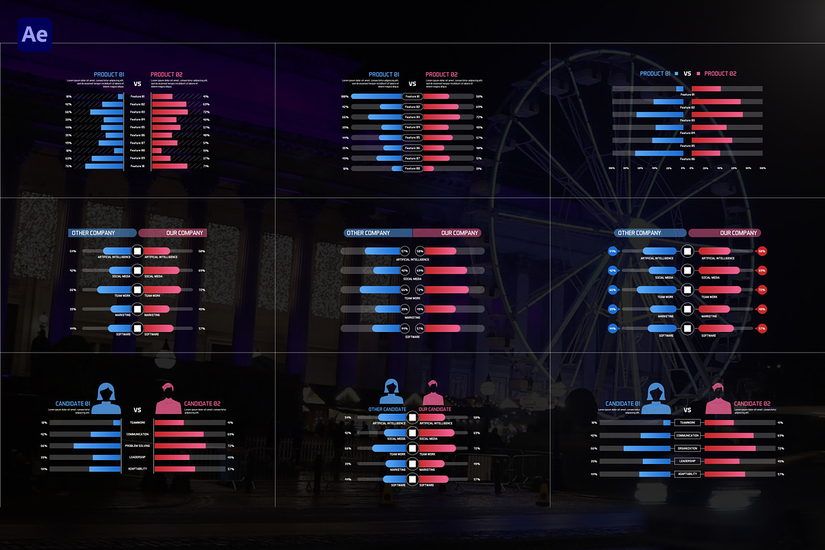 Comparison Chart | After Effects, a Templates & Theme by Gatamotion (Photo 2 of 2)