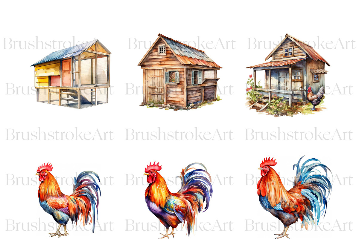 Chicken Coop Clipart, Baby Chick PNG, an Animal Illustration by BrushstrokeArtGB (Photo 3 of 9)