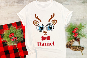 Christmas Reindeer Faces SVG Pack