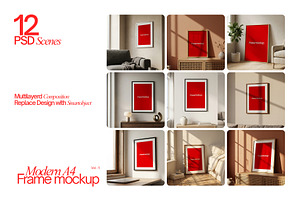 Modern Frame Mockup Bundle Vol 1