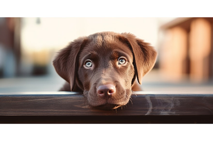 Cute puppy of chocolate color in, an Animal Photo by ZinetroN